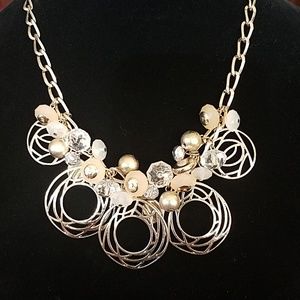 Silver Chunky Statement Necklace Avenue